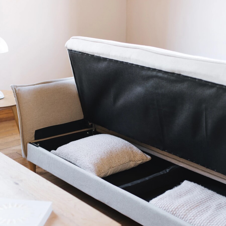 Sillón Cama Lauren c/Baúl Beige | PREVENTA