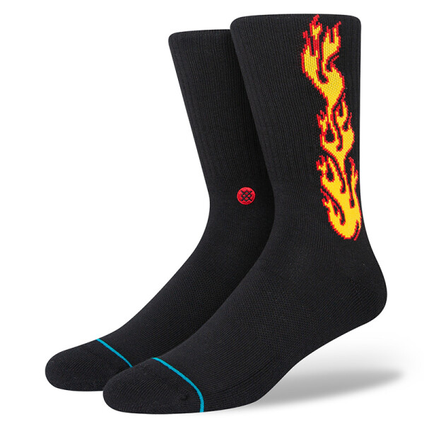 Medias Stance Flammed Negro