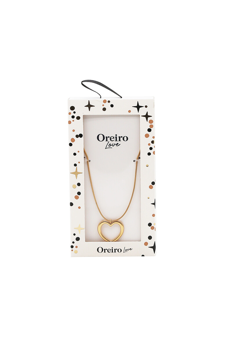 Collar Corazon Oreiro dorado