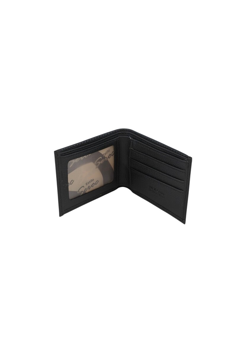 Billetera de cuero Negro