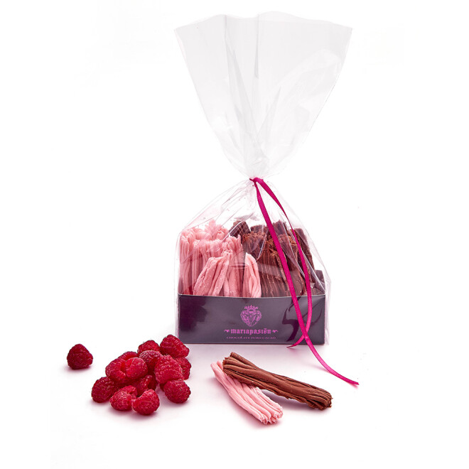 Pack Chocolate en Rama 200 g Frambuesa 33% y Leche 37% Puro Cacao Pack Chocolate en Rama 200 g Frambuesa 33% y Leche 37% Puro Cacao