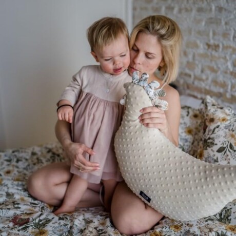 Almohada cojin de lactancia Gallina Beige