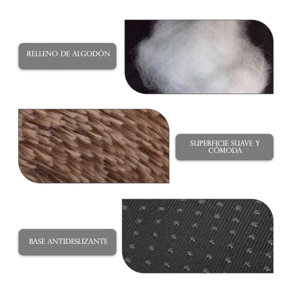 Cama Para Perro Cuna Puff Peluda Cucha 40 Cm Mascota Variante Color Marron Oscuro