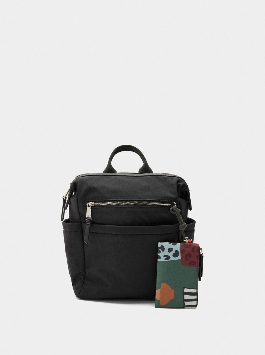 Mochila De Nylon Para Portátil 13" - negro 