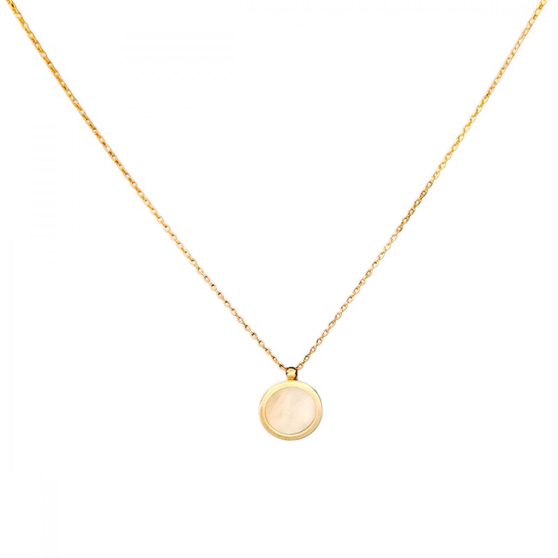 Conjunto Colgante-Oro bajo-Piedra Nácar-CJ8009 Conpiedra