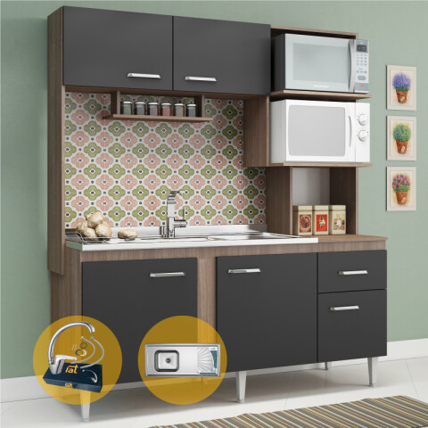 Mueble de Cocina 5 Puertas Grafito