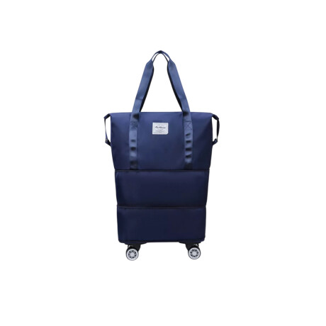 Bolsa Plegable Con Rueditas Para Viaje Azul