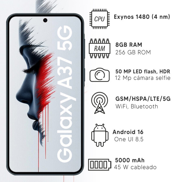 Samsung A37 8/256gb 5g + Regalo PURPURA