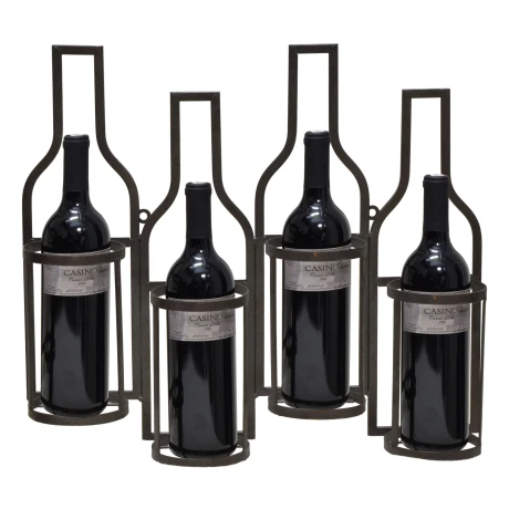 VINERA P/4 BOTELLAS METAL FORMA BOTELLAS 49X11X45CM FS16-124 VINERA P/4 BOTELLAS METAL FORMA BOTELLAS 49X11X45CM FS16-124