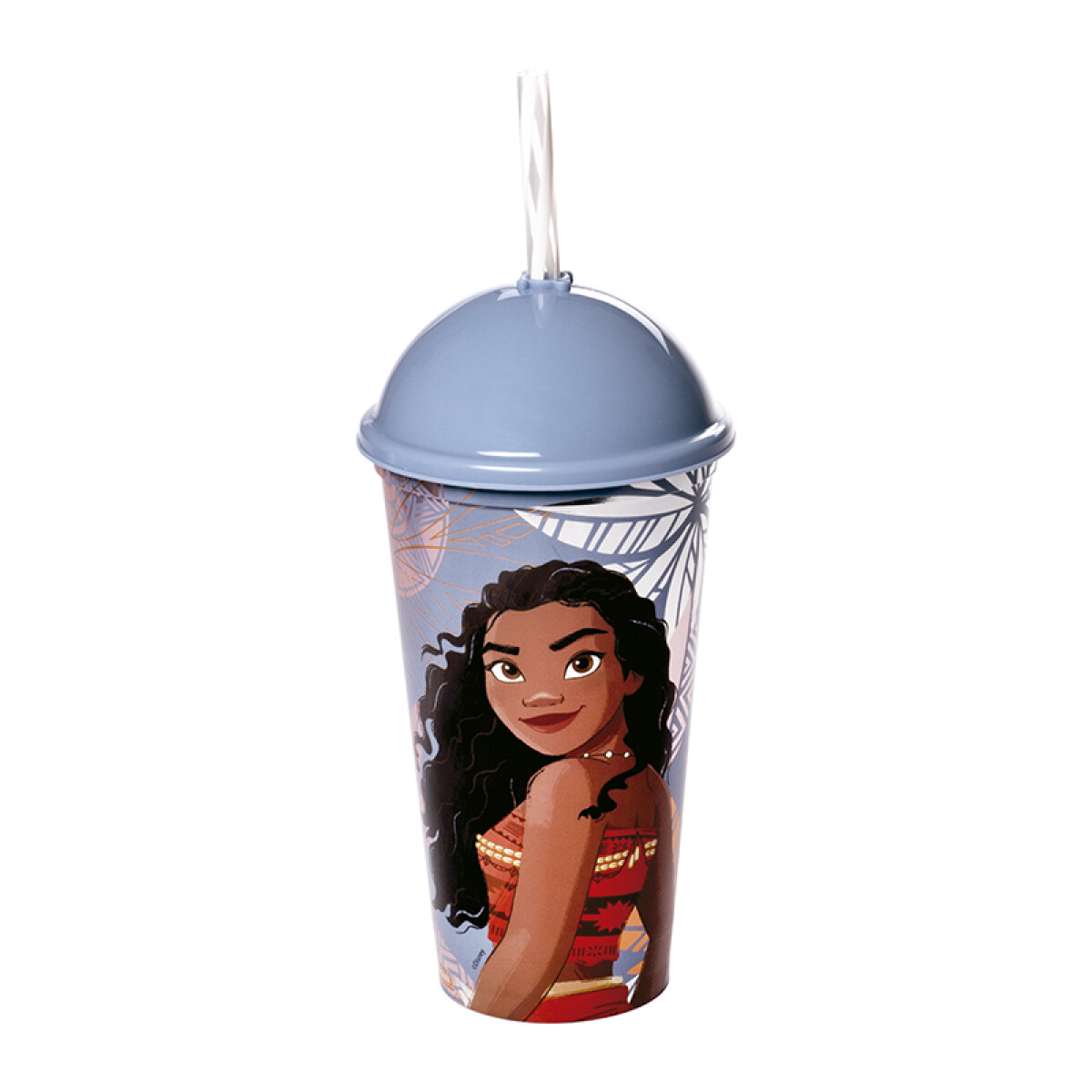 Vaso Plástico Milk Shake con Pajita Moana 500 ml 