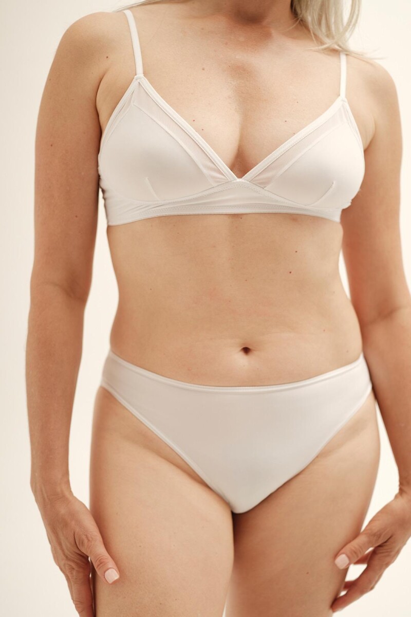 Soutien Triángulo María ECO – Triángulo delicado con detalles en microtul Blanco