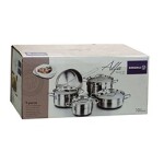 JUEGO BATERIA 9PZS ACERO 24CM ALFA KORKMAZ JUEGO BATERIA 9PZS ACERO 24CM ALFA KORKMAZ