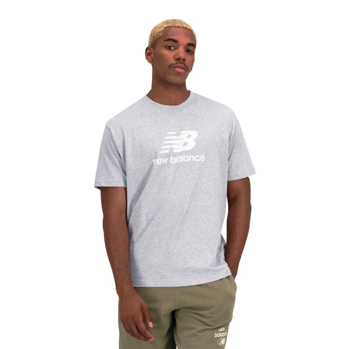 Remera New Balance Essentials de Hombre - MT31541AG - Gris 