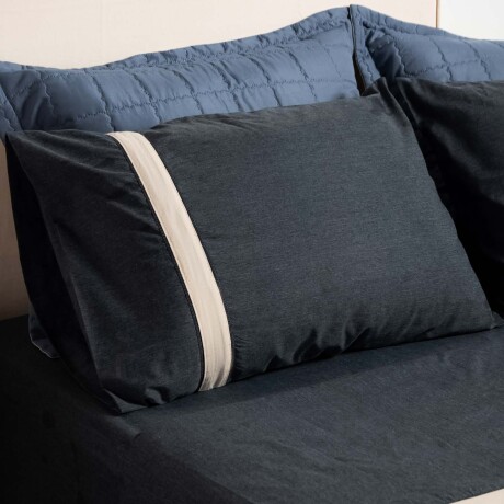 JUEGO SÁBANAS 2 PLAZAS ALGODON-Y-POLIESTER SLUB BLEND