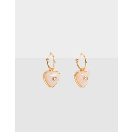 Argollas Con Piedra Natural Dorado