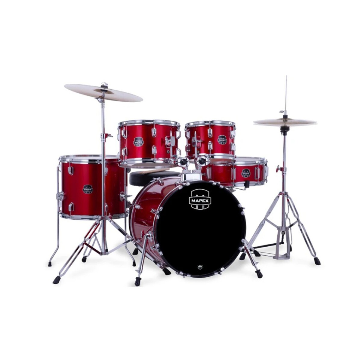 Bateria Mapex Comet Cm5044ftcir Jazz Red C/ Hardware Y Platillos 