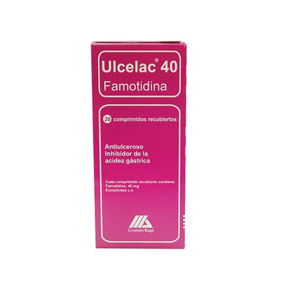 Ulcelac 40 Mg X20 Comprimidos Protector Gástrico 
