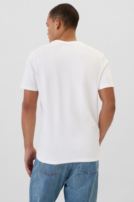 Remera Cuello Redondo Mini Logo Gap Hombre White V2 Global