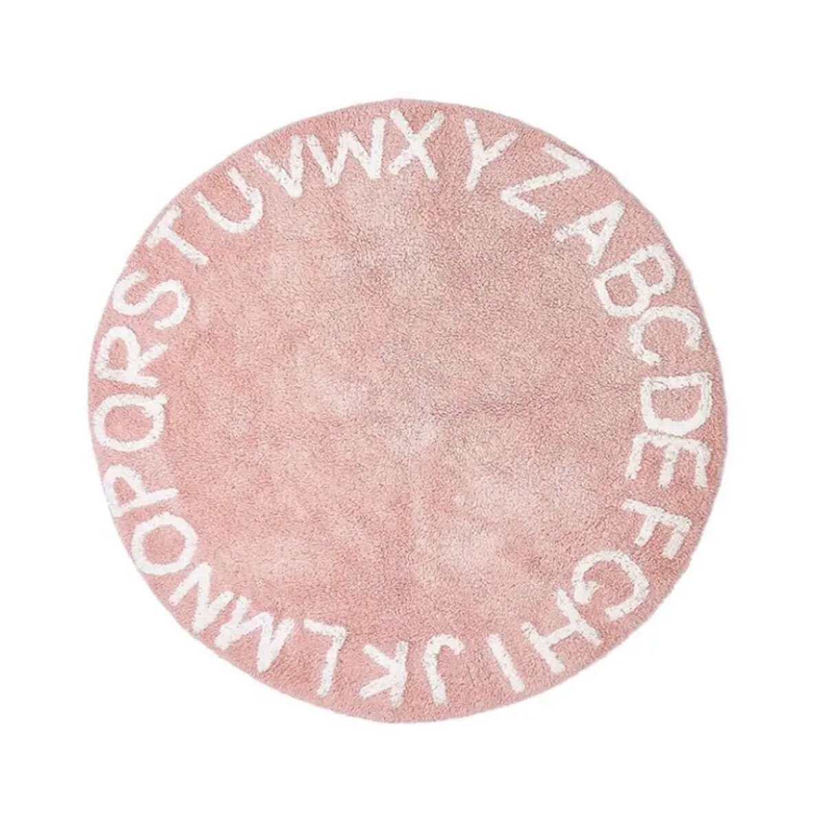 Alfombra circular abecedario 120 cm de diámetro - Rosado 