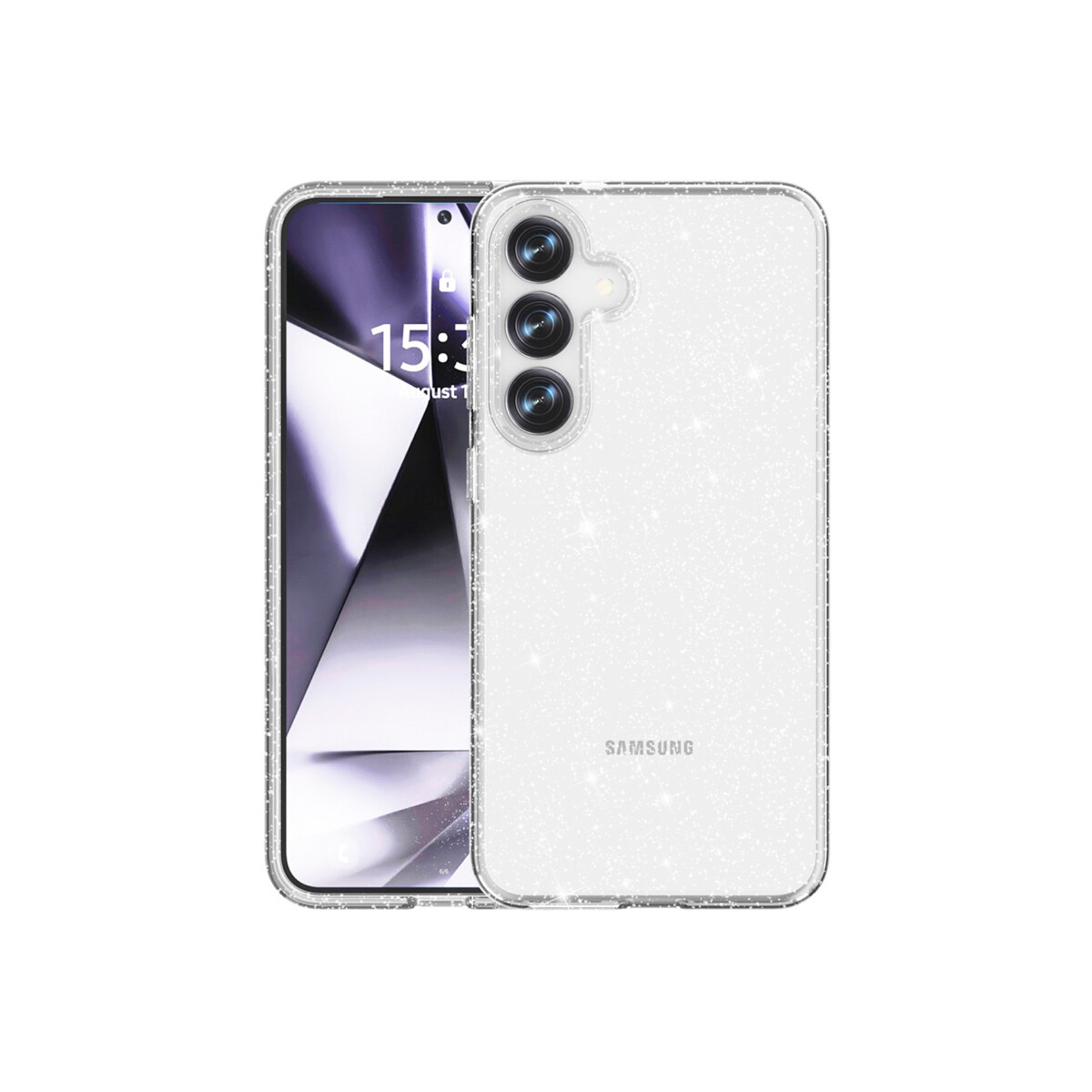 Protector para Samsung Galaxy S25 transparente con brillos 