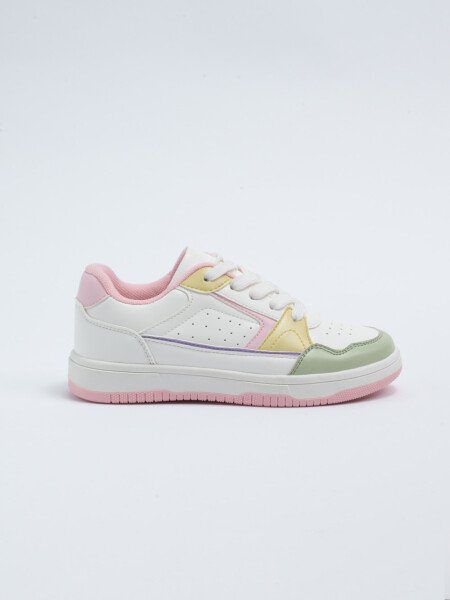 Zapatilla acordonada Multicolor Blanco