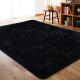 Alfombra Tapete Shaggy Peluda 100 X 150cm Pelo Alto Negro