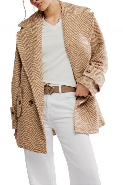 Abrigo Ari Lana Beige