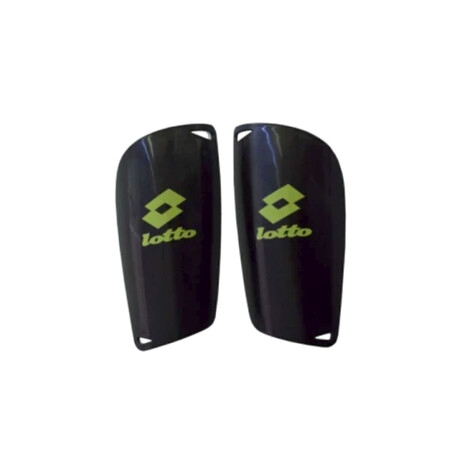 Canillera Lotto Futbol Potenza II - Negro Verde Fluor S/C