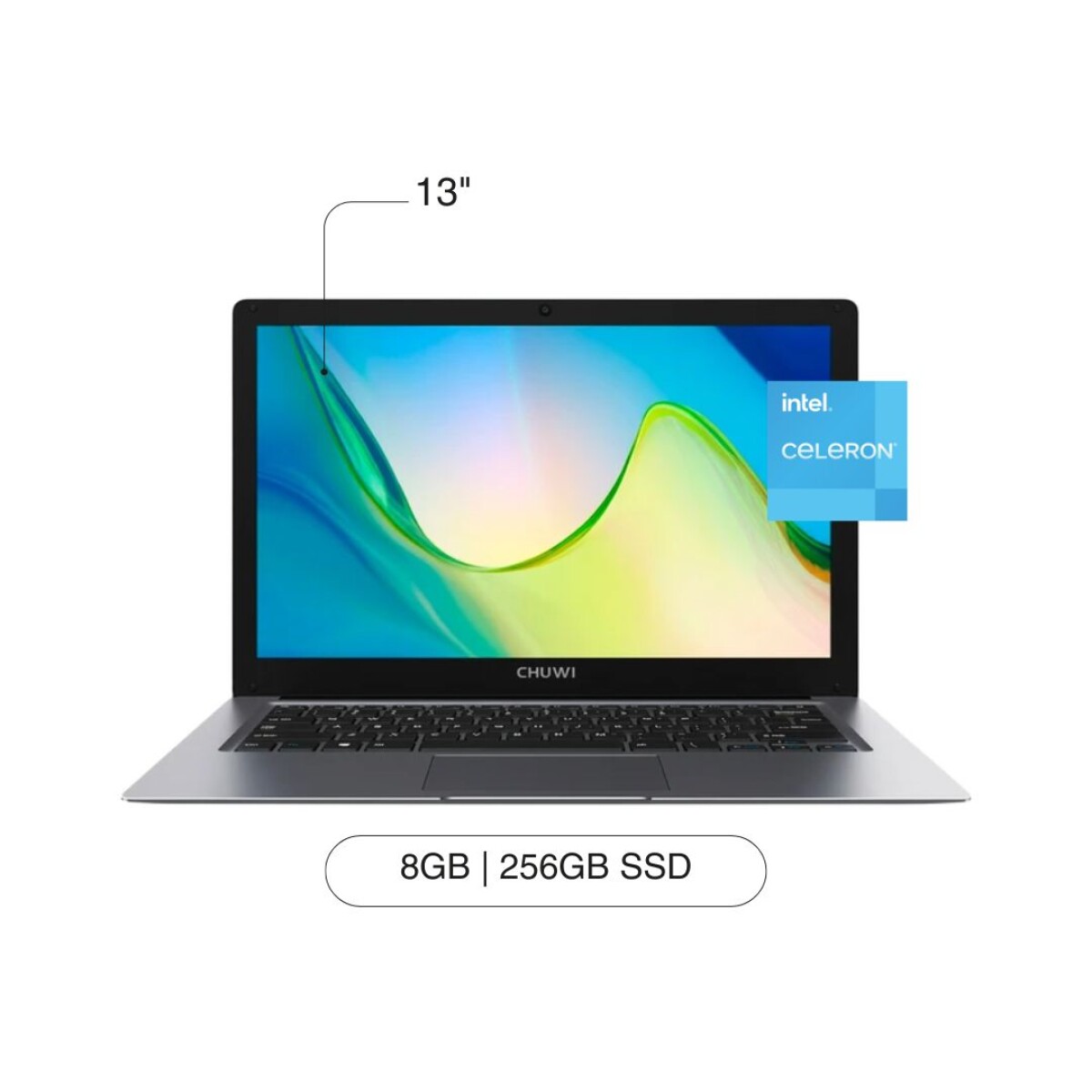 Notebook CHUWI Herobook Pro+ 13.3' 256GB / 8GB Celeron J3455 - Silver 