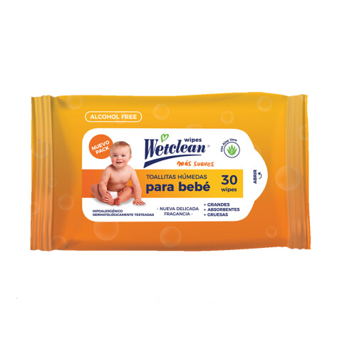 Wetclean toallas húmedas para bebé x30