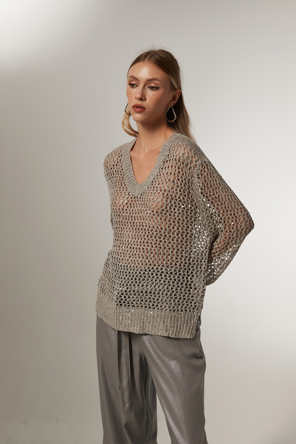 Sweater Carrien Plateado