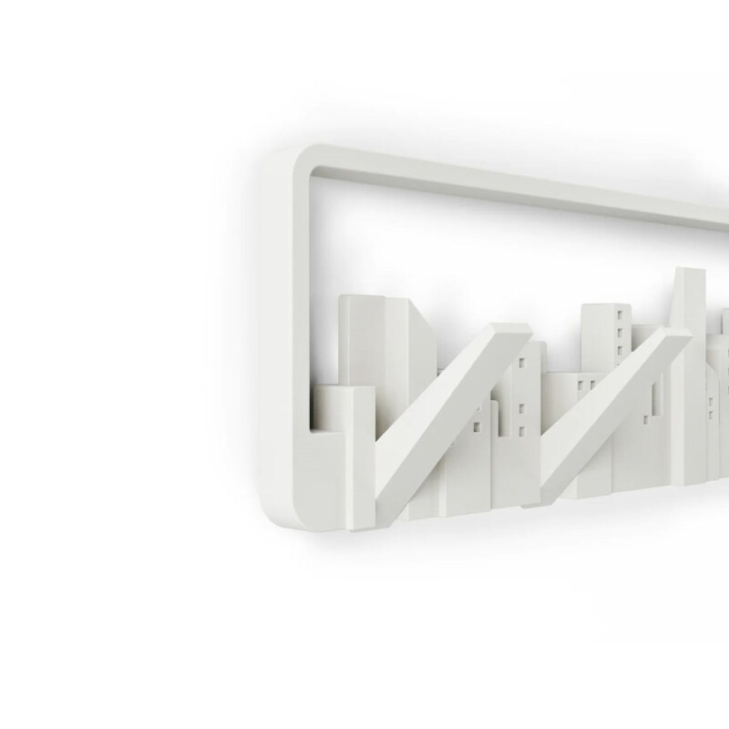 Perchero de pared 5 ganchos Umbra Skyline Blanco Perchero De Pared 5 Ganchos Umbra Skyline Blanco