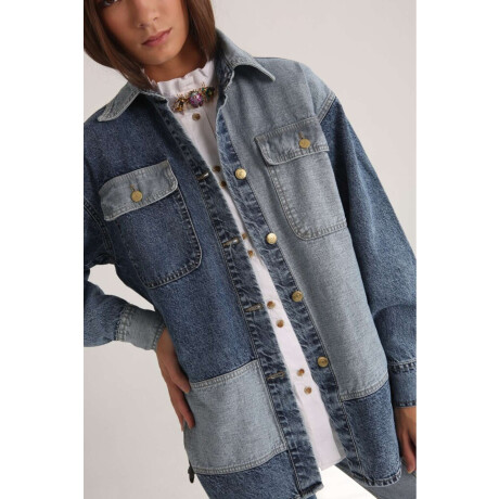 Camisa Anta Patchwork Jean