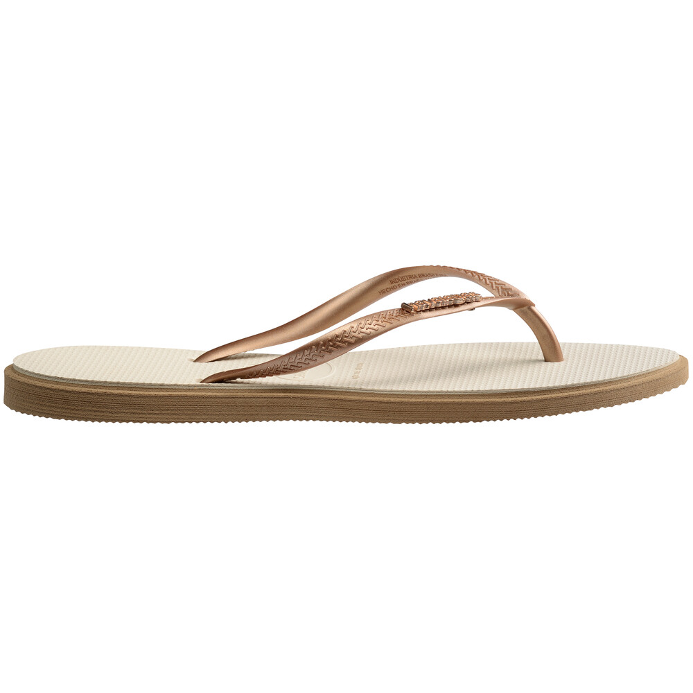 Sandalias Havaianas Slim Point FC Mujer Rose Gold/Beige Paja