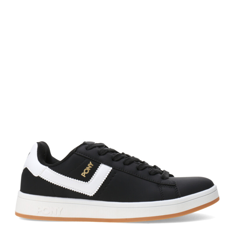 Championes de Hombre Pony Square Negro - Blanco