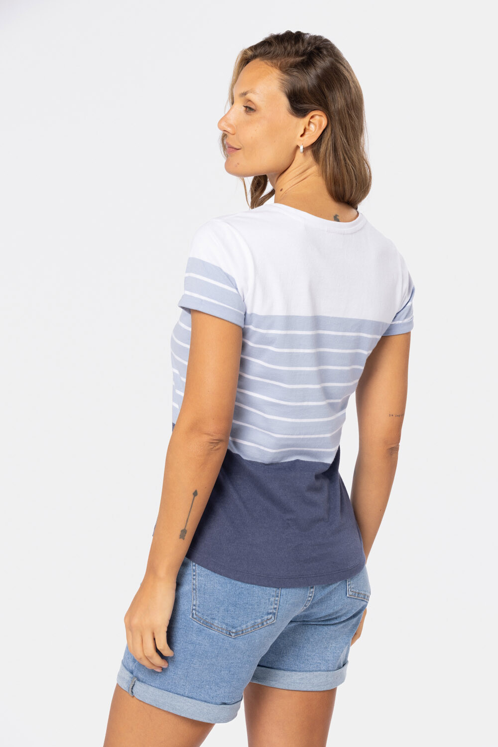 REMERA RAYADA Blanco