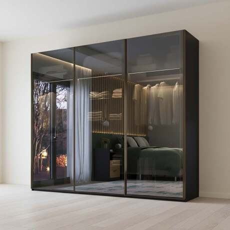 PLACARD 3 PUERTAS MDF NEGRO DUBAI