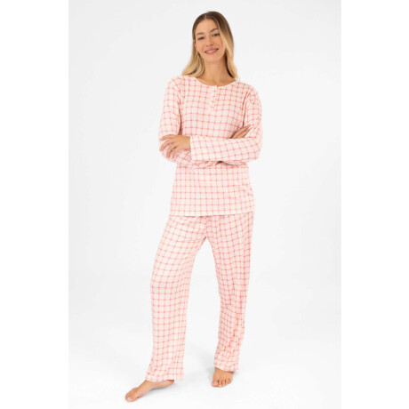 Pijama pink tile allover Rosado