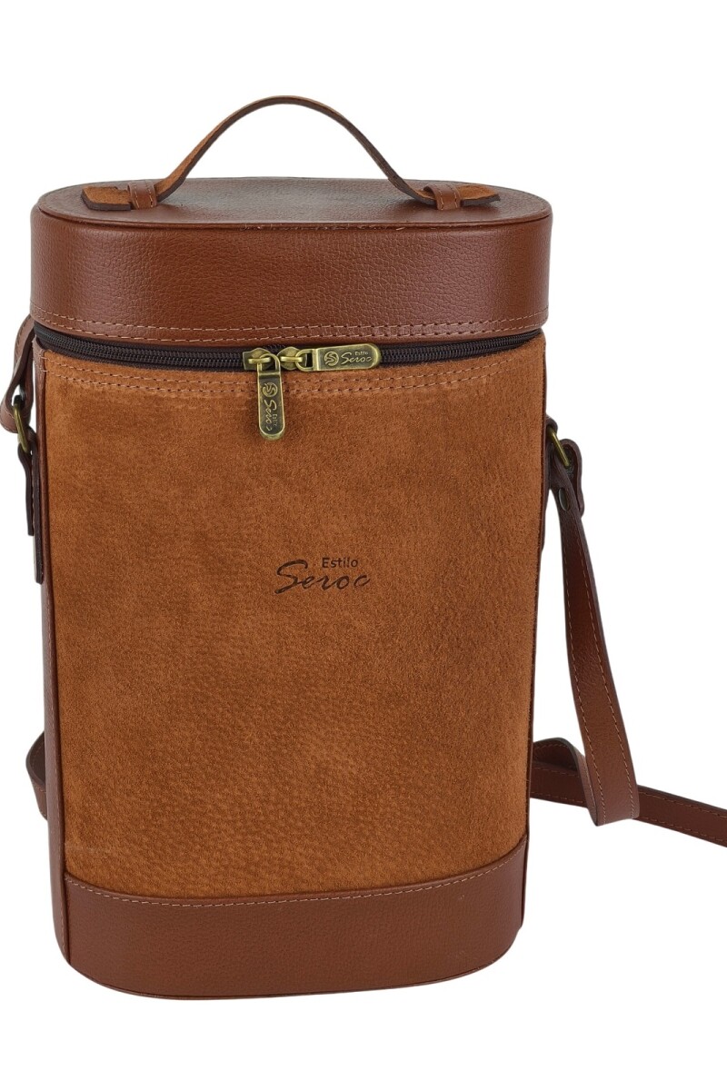 Matera de cuero combinada con pecari oxido