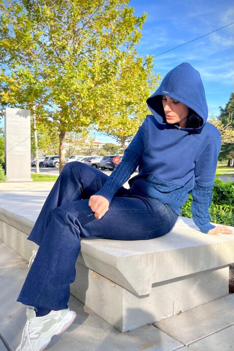 Buzo con capucha Regina Azul