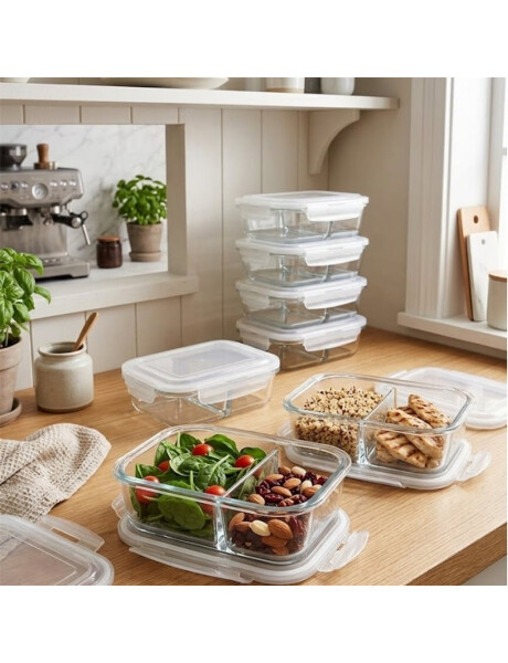 RECIPIENTE RECTANGULAR BOROSILICATO 1.40LT 22.5X17XH7.5CM C/DIVISION RECIPIENTE RECTANGULAR BOROSILICATO 1.40LT 22.5X17XH7.5CM C/DIVISION