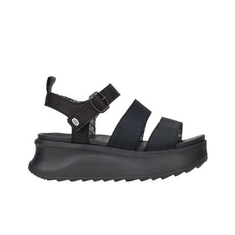 Sandalias Hey Dude Delray Buckle Classic Negro
