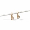 Caravanas Lagrima Aguamarina - Oro bajo - Aguamarina y Zirconias - CA8096 conpiedra