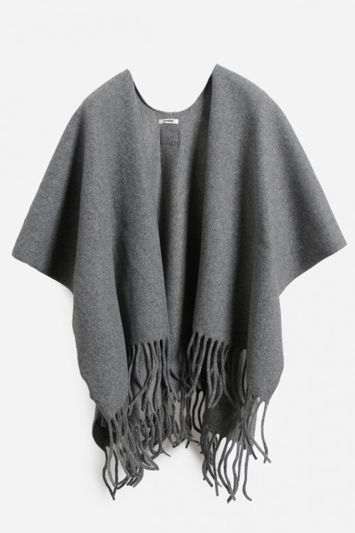 Poncho liso gris