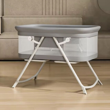 Cuna Moisés Colecho con Colchón Plegable Portátil para Bebé Gris