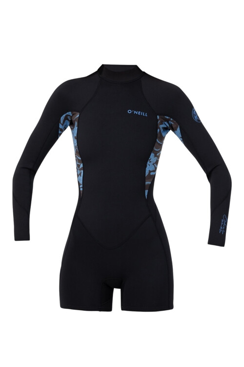 Bahia 2mm - Back Zip - LS Spring - Seawater Florar Bahia 2mm - Back Zip - LS Spring - Seawater Florar