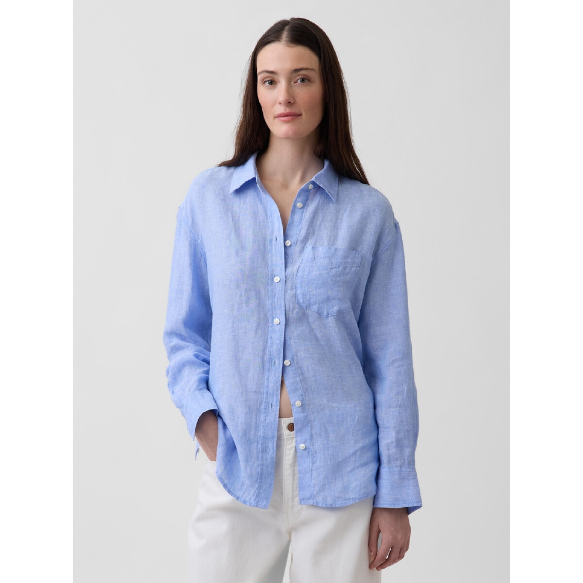 THE RELAXED SHIRT - LINEN - SHIRTING BLUE 
