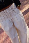 Cross Pants Vaquero Blanco
