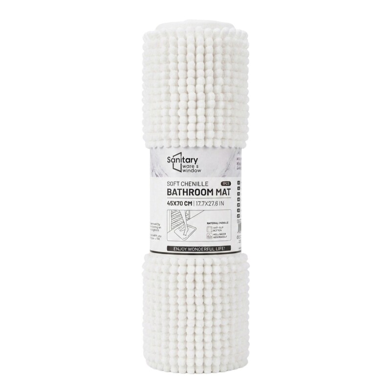 ALFOMBRA BLANCA P/BAÑO 45X70CM Unica