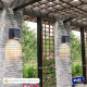 Aplique Exterior Jardin Con Led Integrado 3w Luz Metal Negro